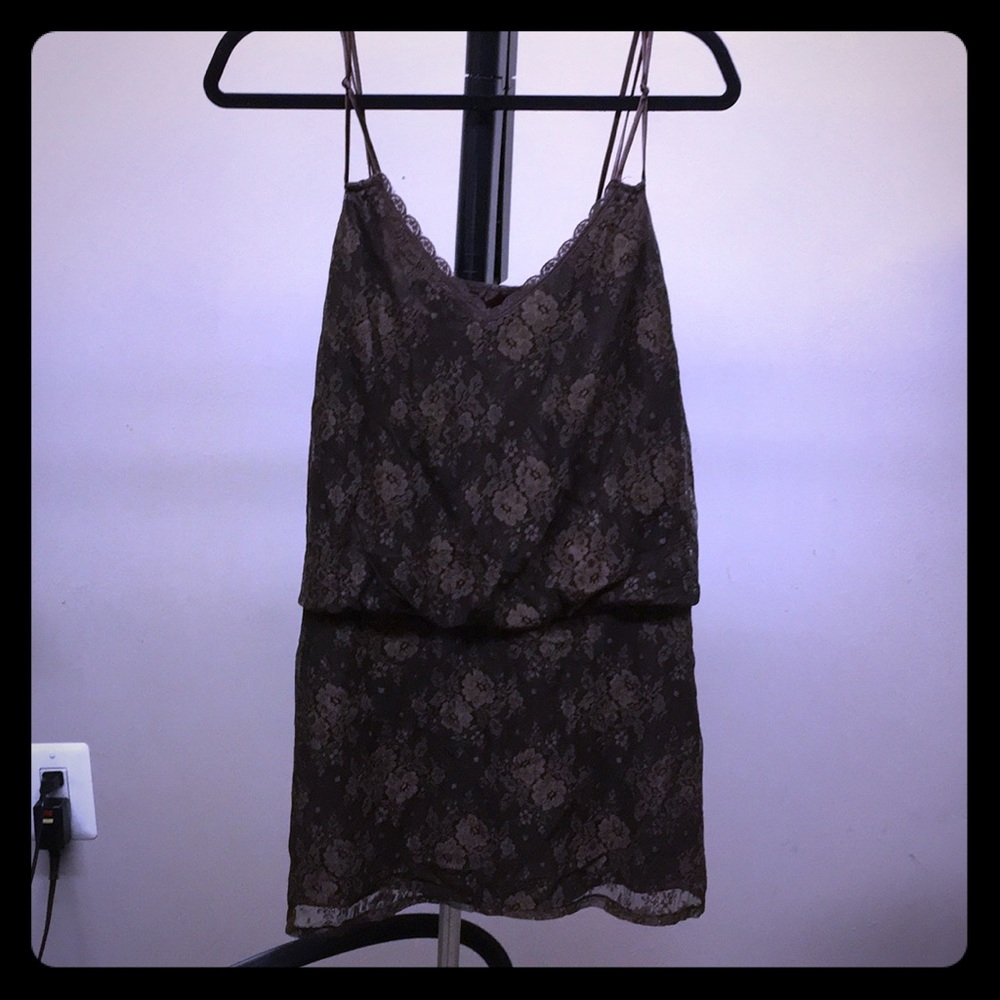 Laundry by Shelli Segal Brown Lace Dress